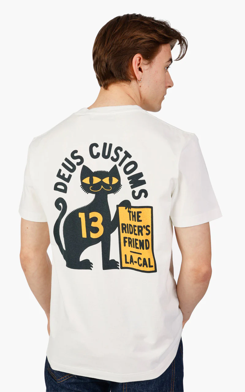 Deus Ex Machina Super Stitious Tee Vintage White - Image 5