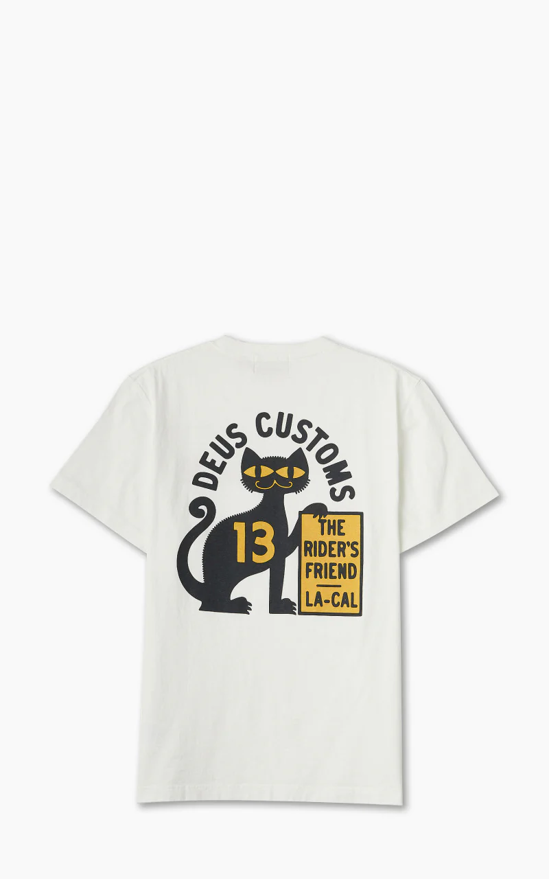 Deus Ex Machina Super Stitious Tee Vintage White - Image 6