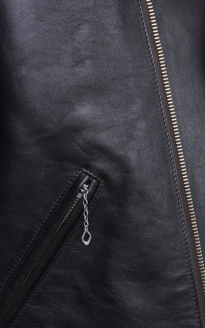Double Helix Deviant Horsehide Leather Rider Jacket Black - Image 11