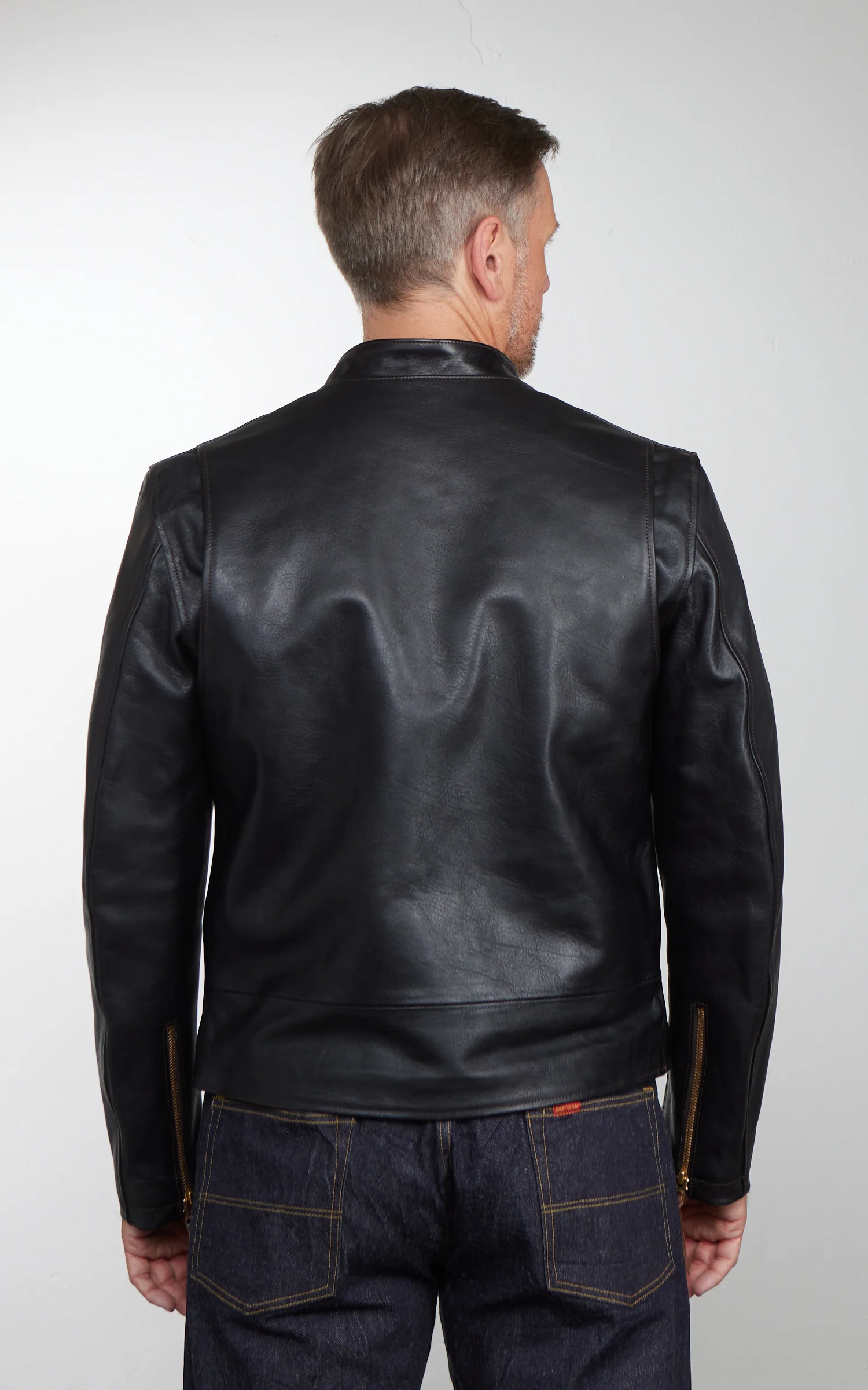 Double Helix Single Legend Horsehide Leather Rider Jacket Black - Image 6