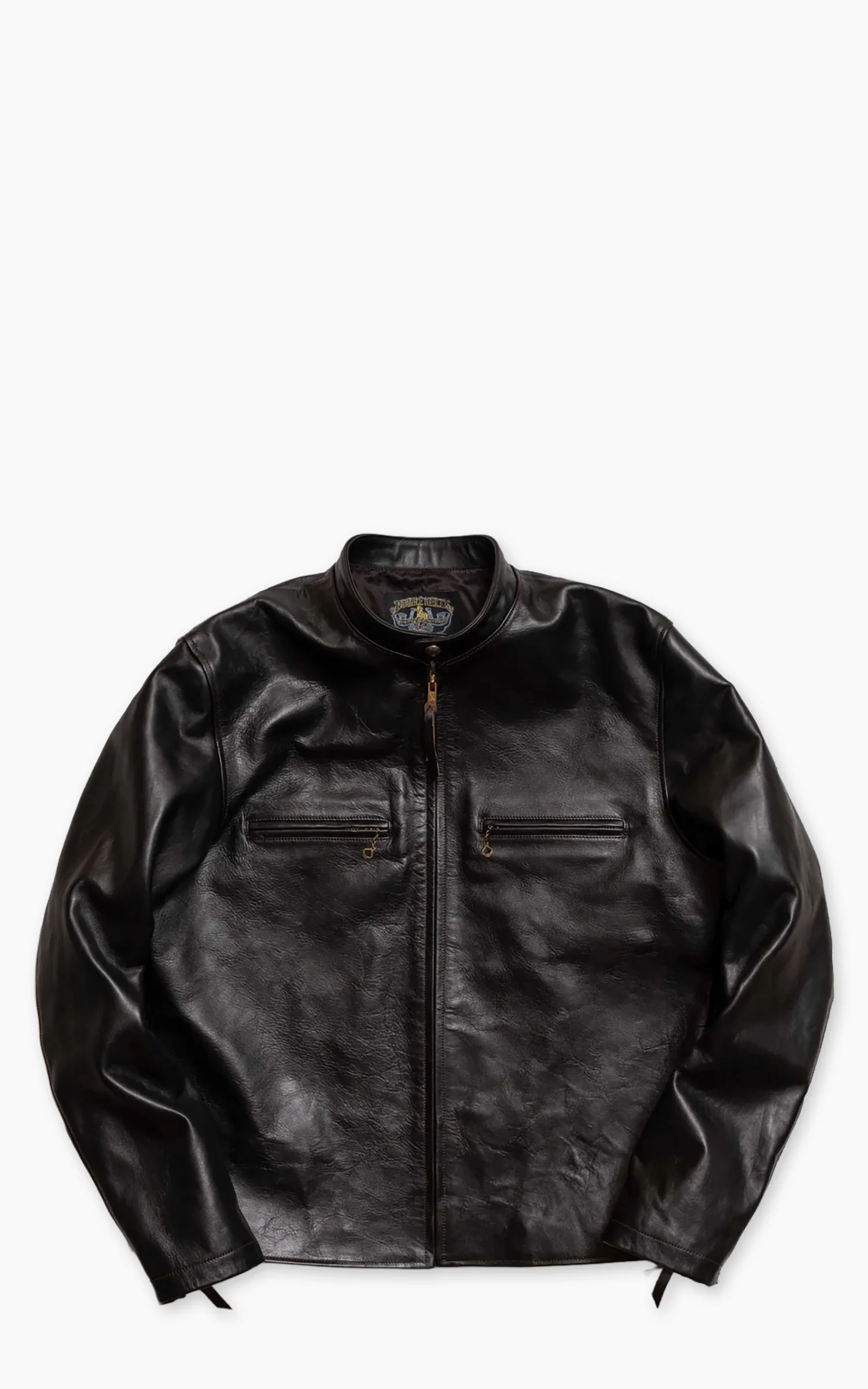 Double Helix Single Legend Horsehide Leather Rider Jacket Black - Image 7