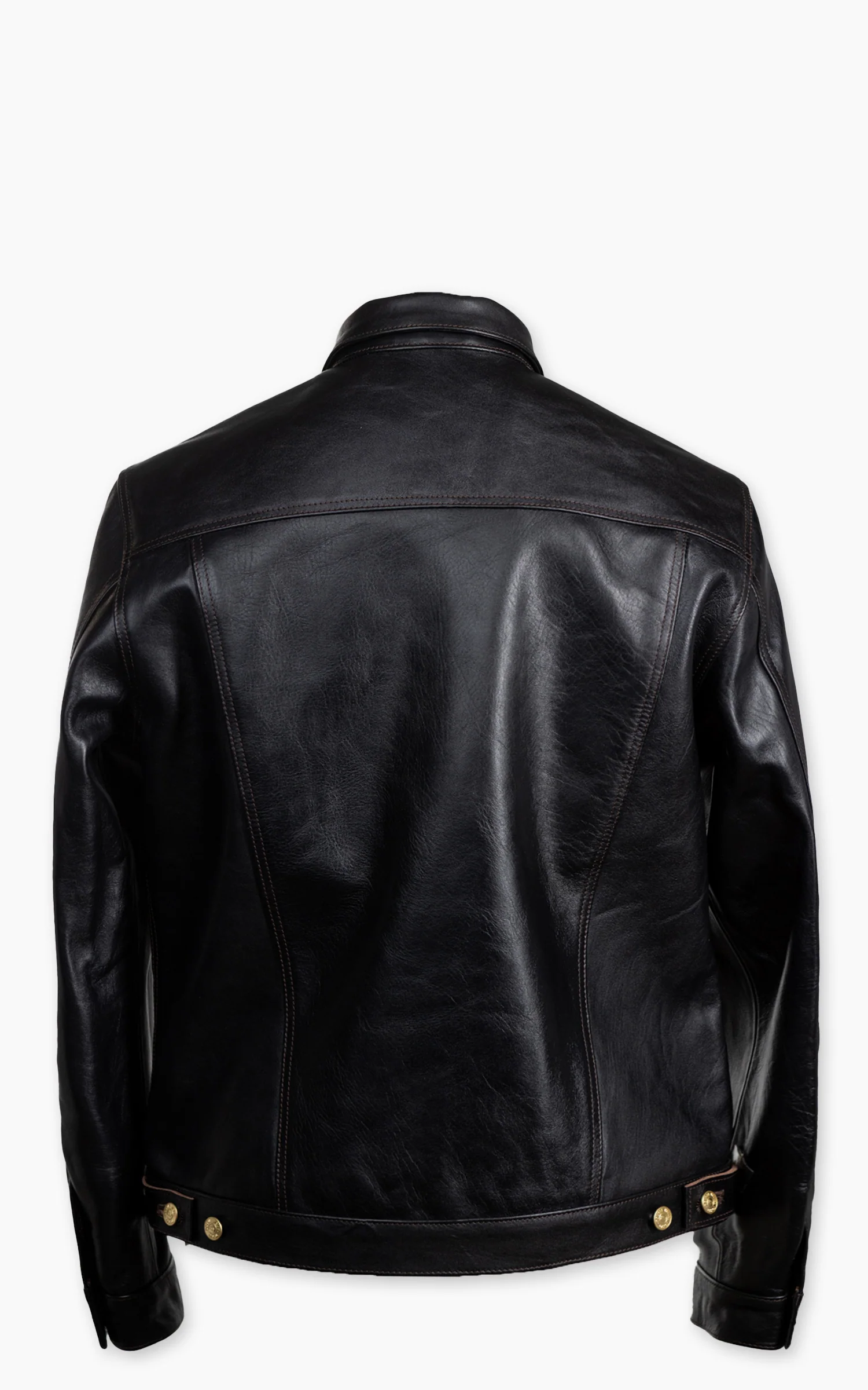 Double Helix Western Pioneer Horsehide Leather Jacket Black - Image 3