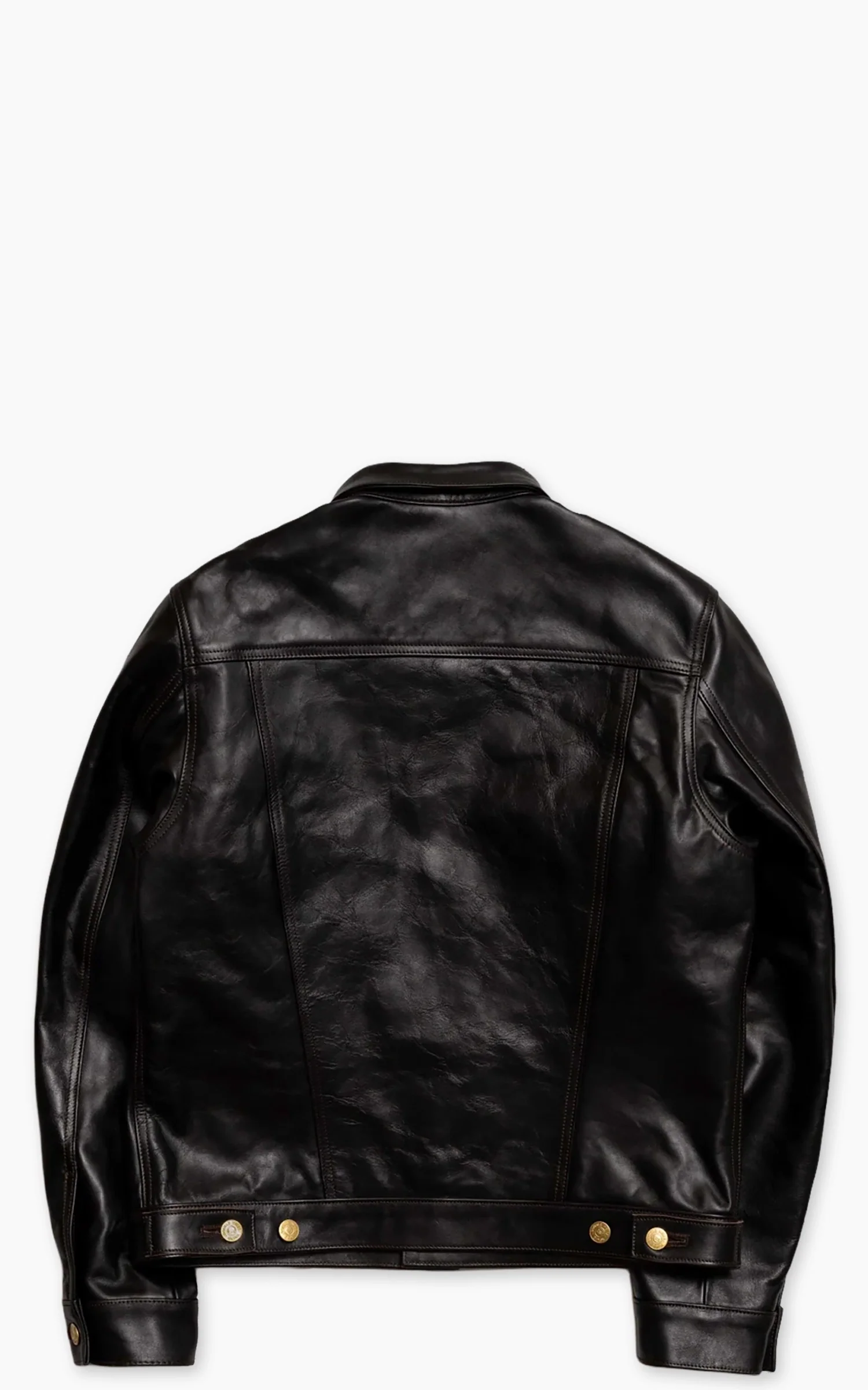 Double Helix Western Pioneer Horsehide Leather Jacket Black - Image 8
