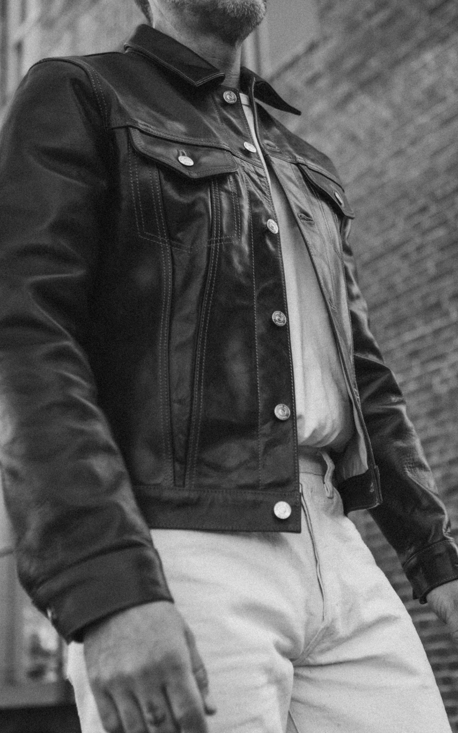 Double Helix Western Pioneer Horsehide Leather Jacket Burgundy - Image 5