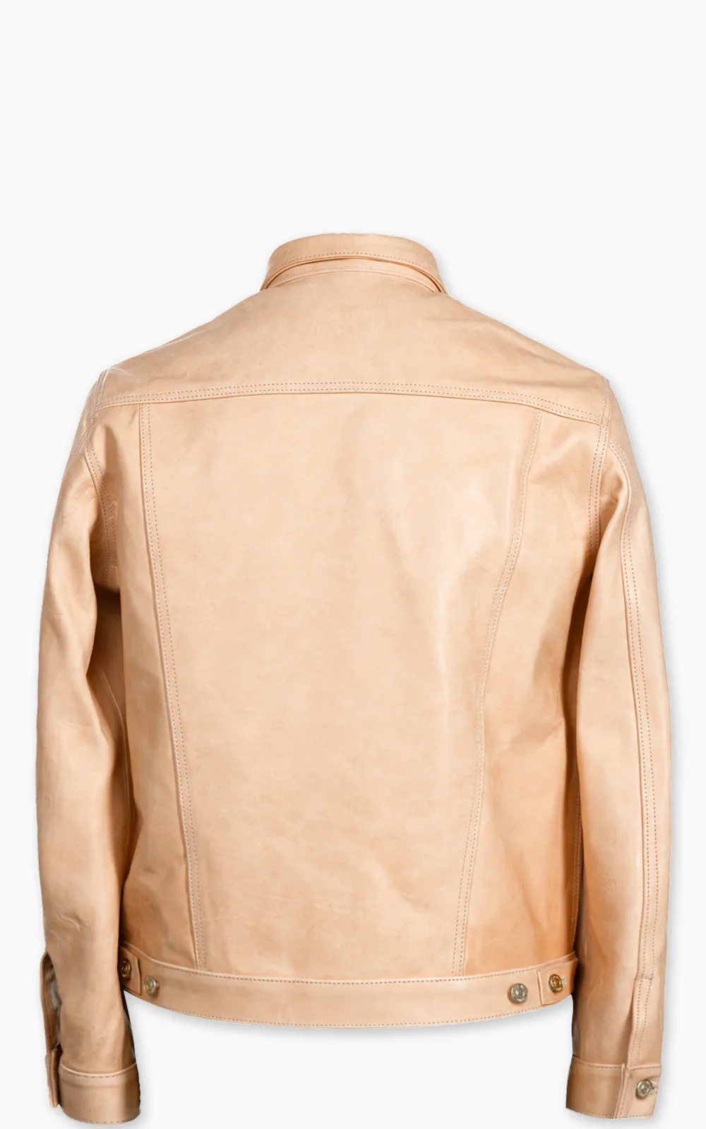 Double Helix Western Pioneer Horsehide Leather Jacket Natural - Image 7