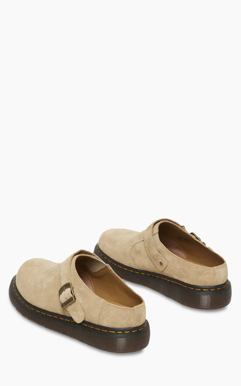 Dr. Martens Isham Buckle Mule Desert Oasis Suede Parchment - Image 8