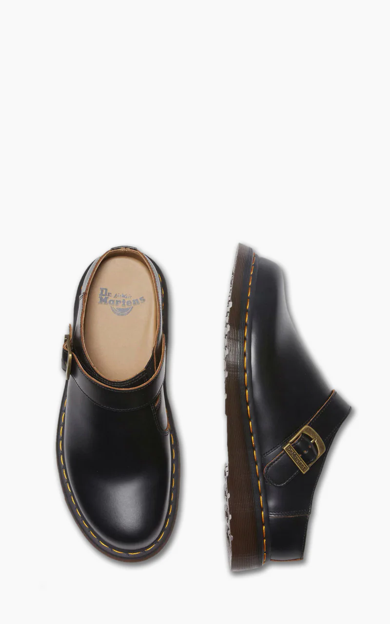Dr. Martens Isham Buckle Mule Vintage Smooth Black - Image 6