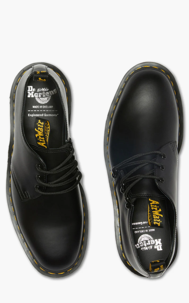 Dr. Martens x Engineered Garments 1461 Leather Lace Up Shoes Black Smooth - Image 7