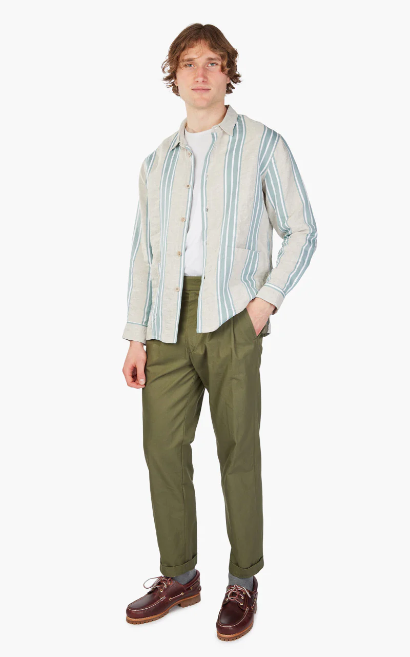 East Harbour Surplus Hadley 80 Shirt Jacket Striped Linen - Image 4