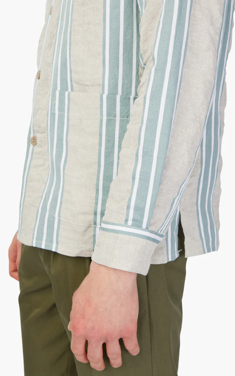East Harbour Surplus Hadley 80 Shirt Jacket Striped Linen - Image 6
