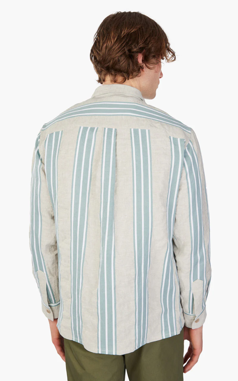 East Harbour Surplus Hadley 80 Shirt Jacket Striped Linen - Image 7