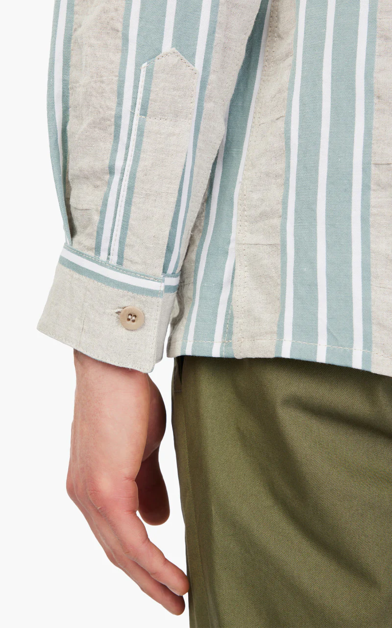 East Harbour Surplus Hadley 80 Shirt Jacket Striped Linen - Image 8