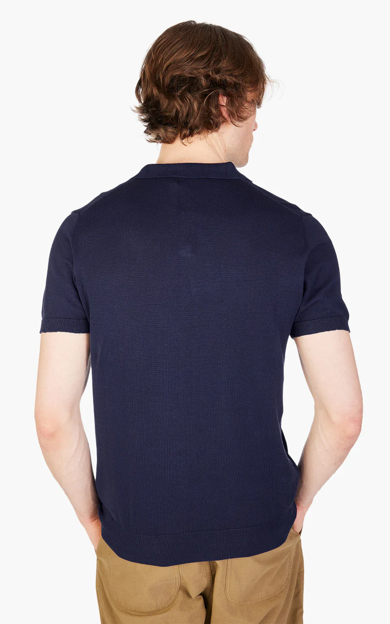 East Harbour Surplus Thierry 95 Polo Shirt Ink Blue - Image 6