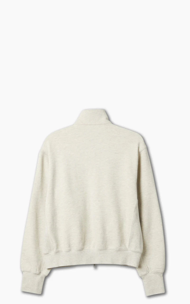 Eastlogue High Neck Zip Up Sweat Jumper Oatmeal - Image 6