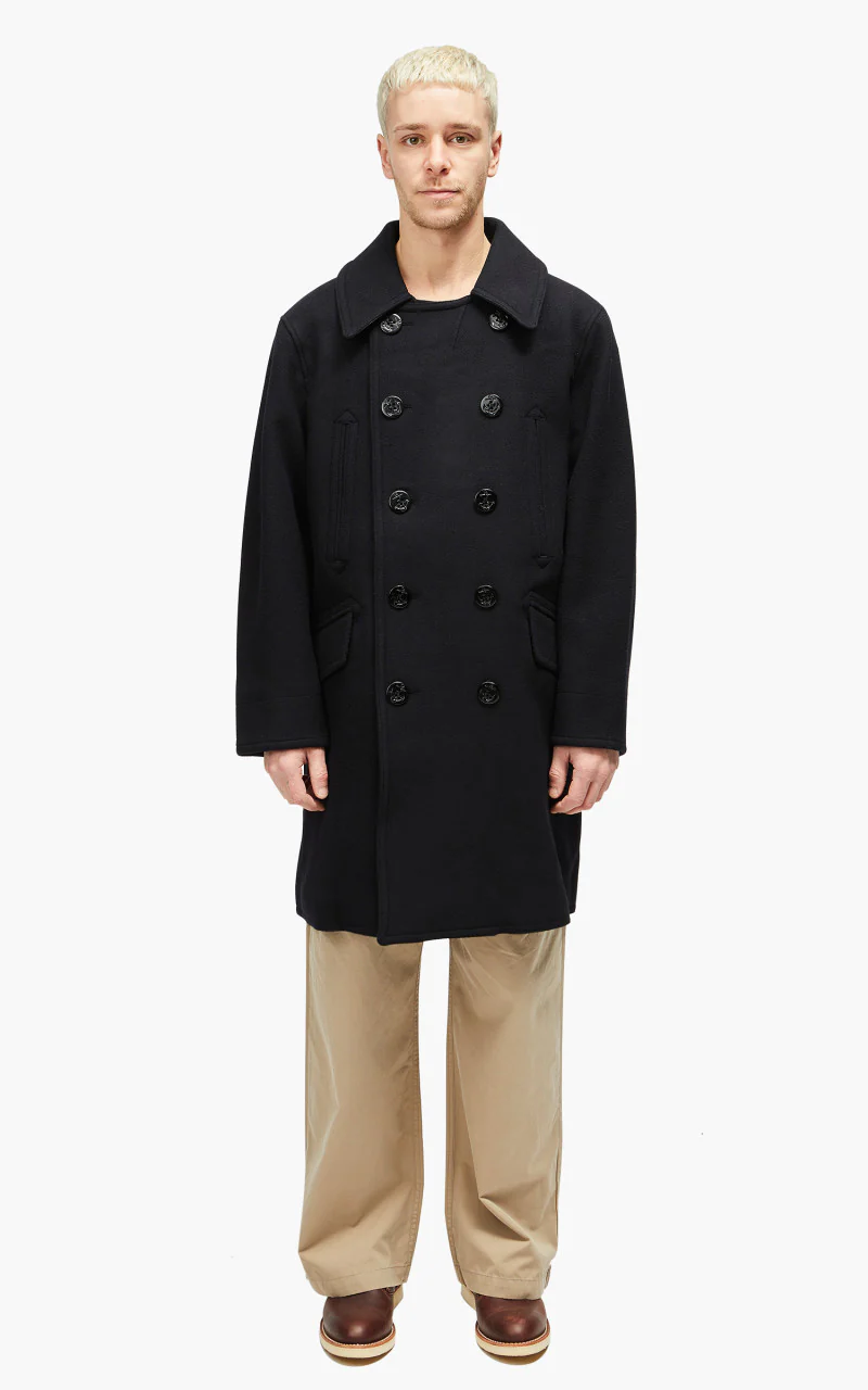 Eastlogue Pea Coat Navy - Image 2