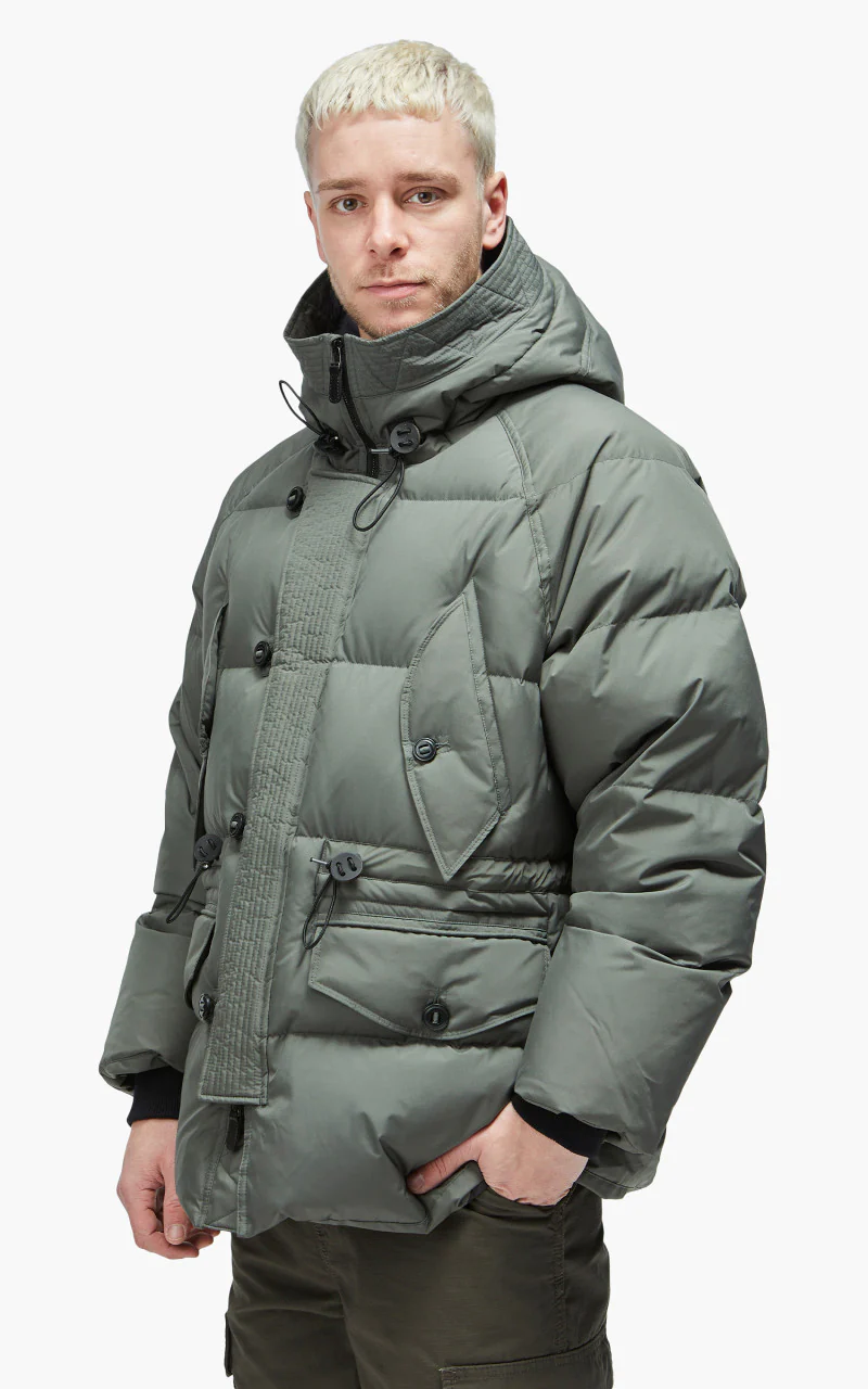 Eastlogue Windstorm Down Parka Olive Grey - Image 5