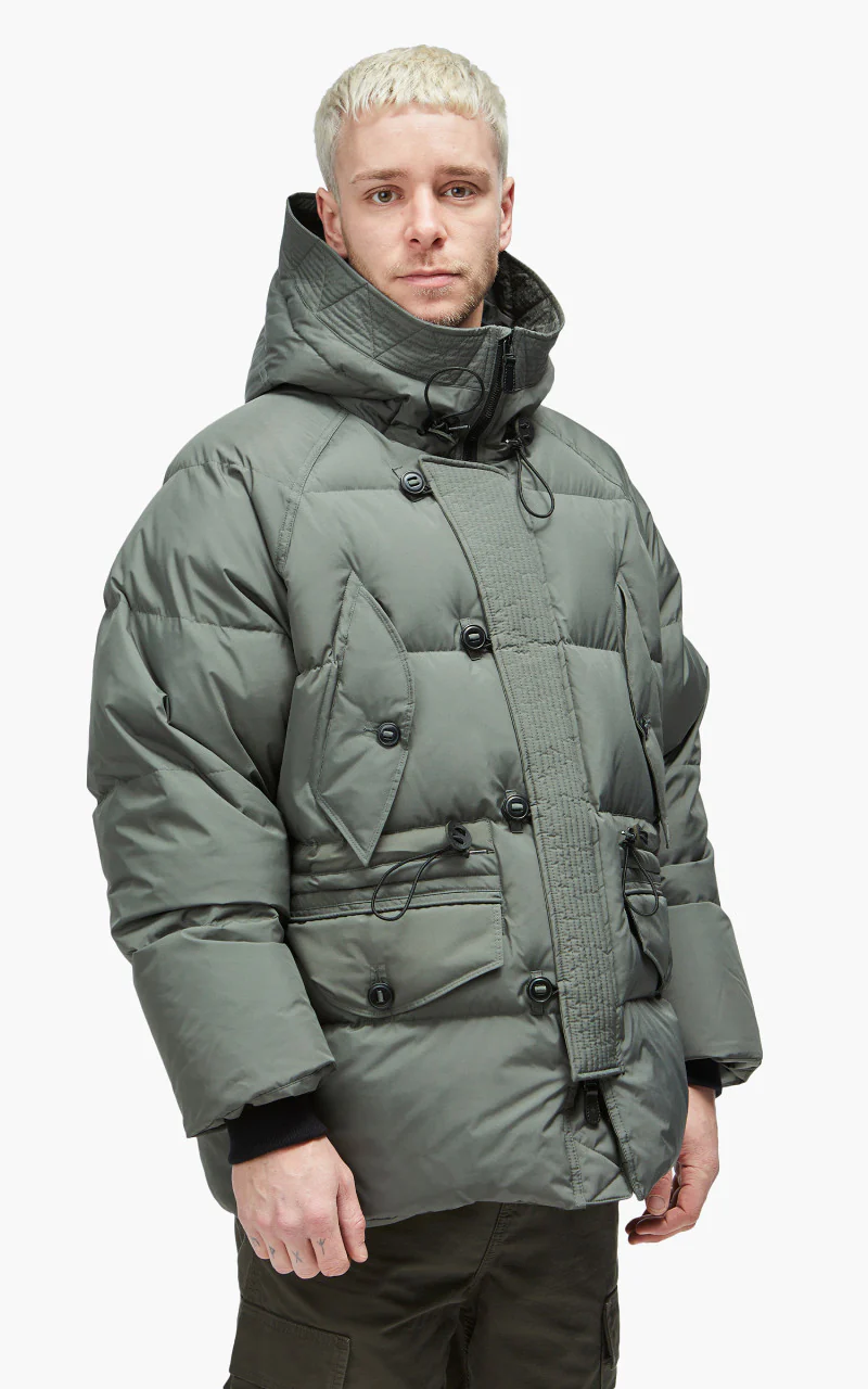 Eastlogue Windstorm Down Parka Olive Grey - Image 6