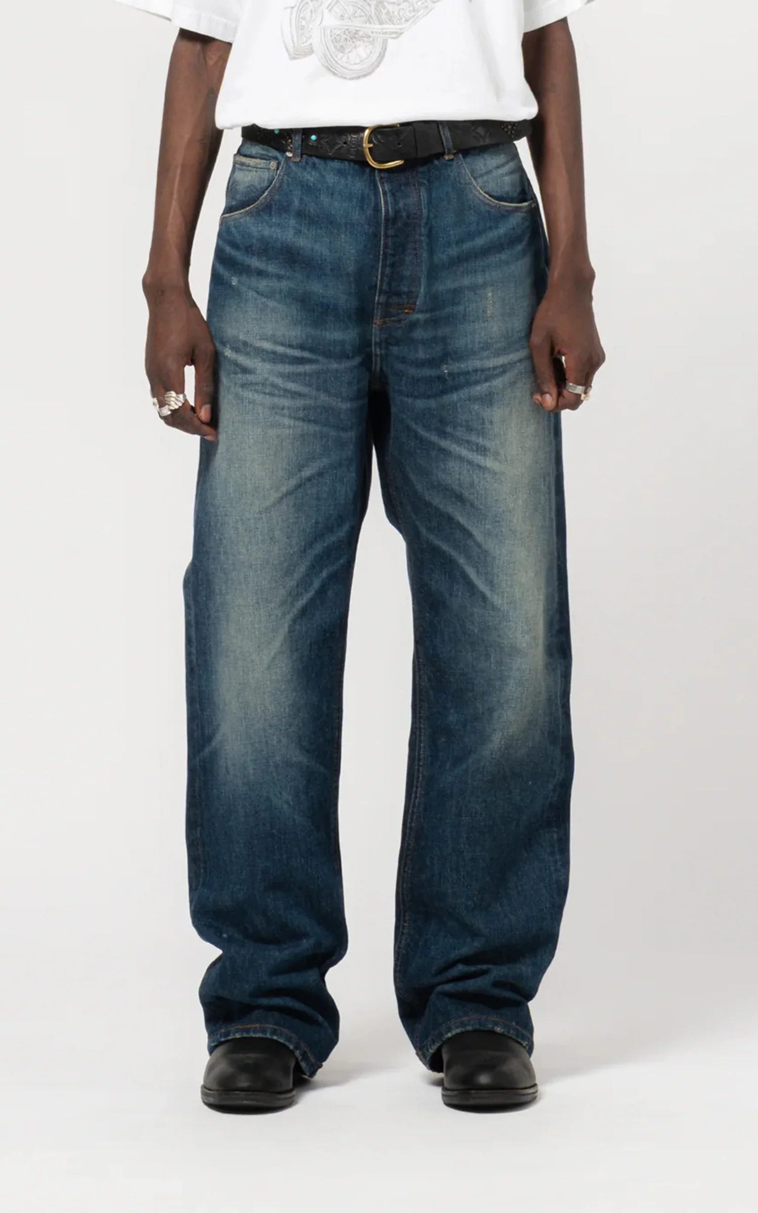 Eat Dust Fit 53 FL Heavy Selvedge Denim Indigo Super Worn Out - Image 2