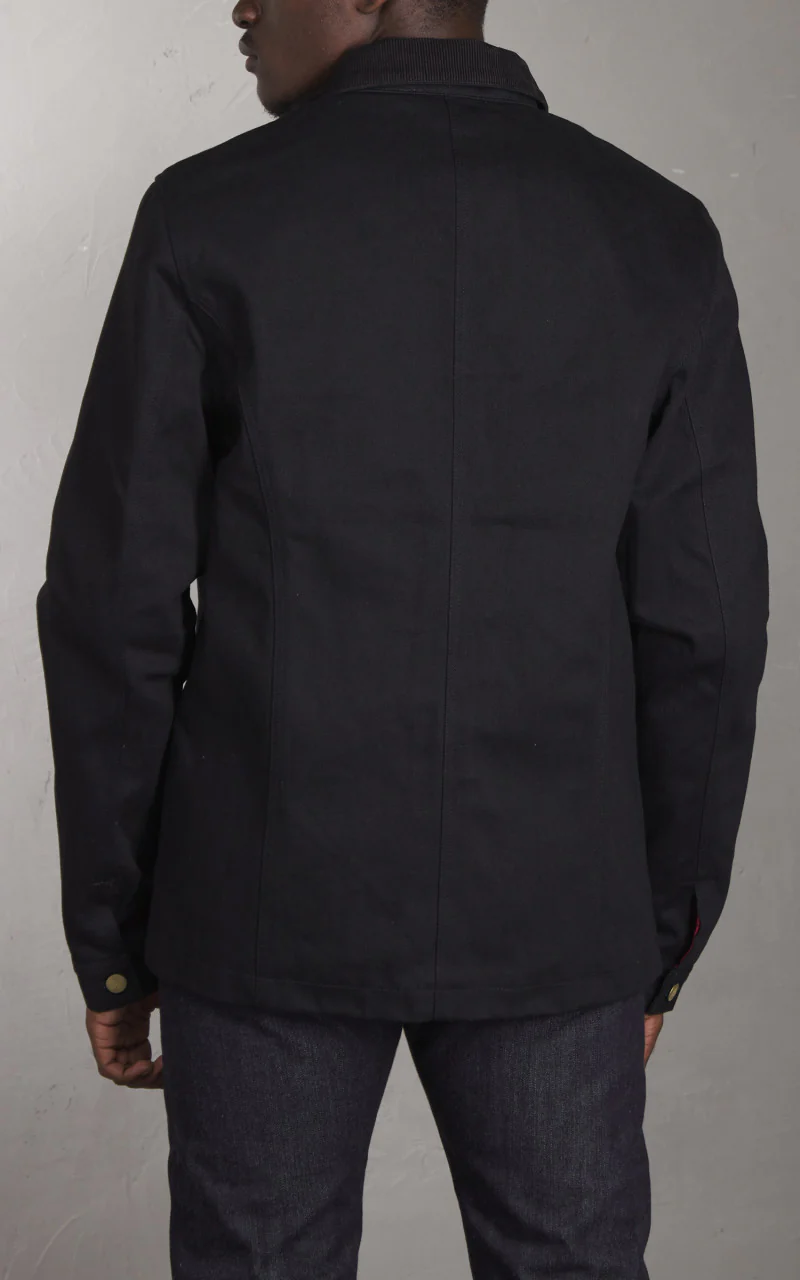 Eat Dust Fit 673 Chore Jacket Selvedge Denim Black 14oz - Image 5