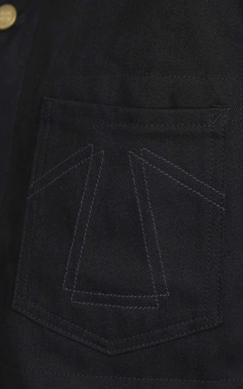 Eat Dust Fit 673 Chore Jacket Selvedge Denim Black 14oz - Image 7