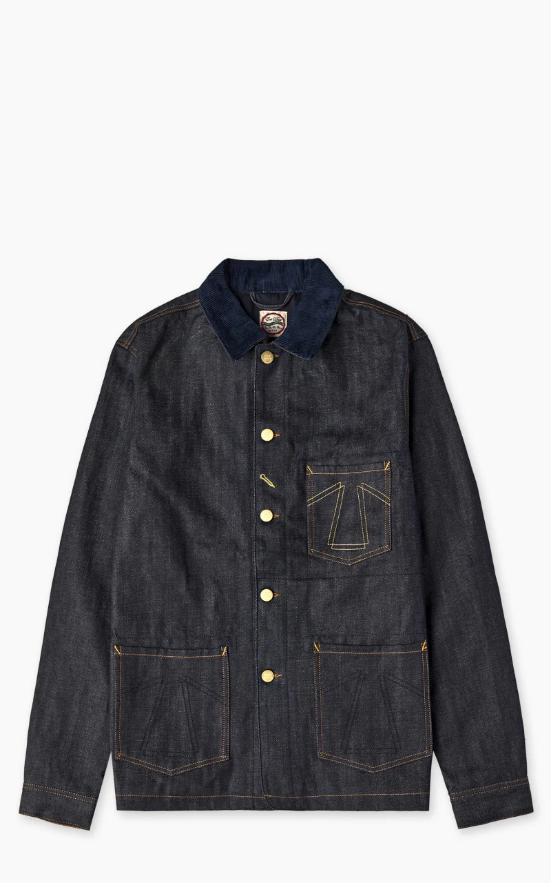 Eat Dust Fit 673 Chore Jacket Selvedge Denim Indigo Blue 13.75oz