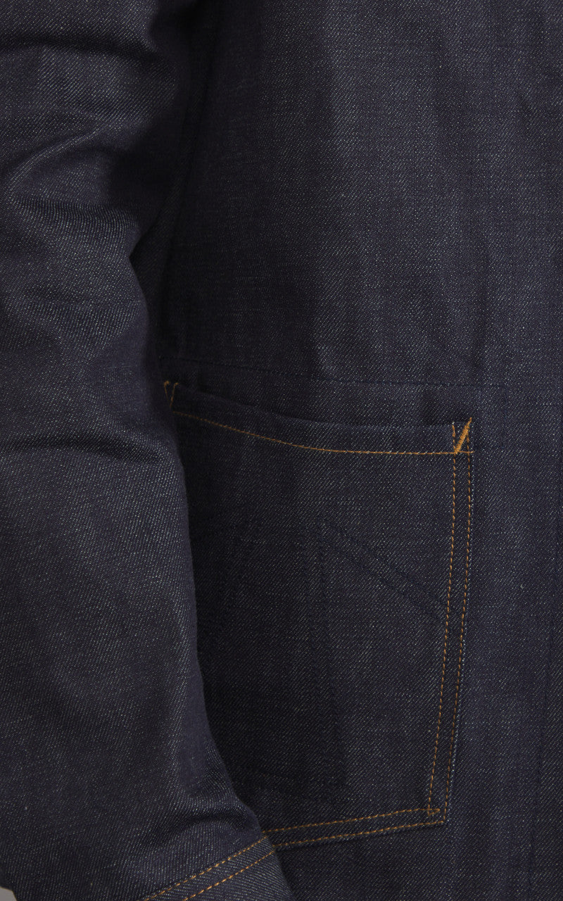 Eat Dust Fit 673 Chore Jacket Selvedge Denim Indigo Blue 13.75oz - Image 6
