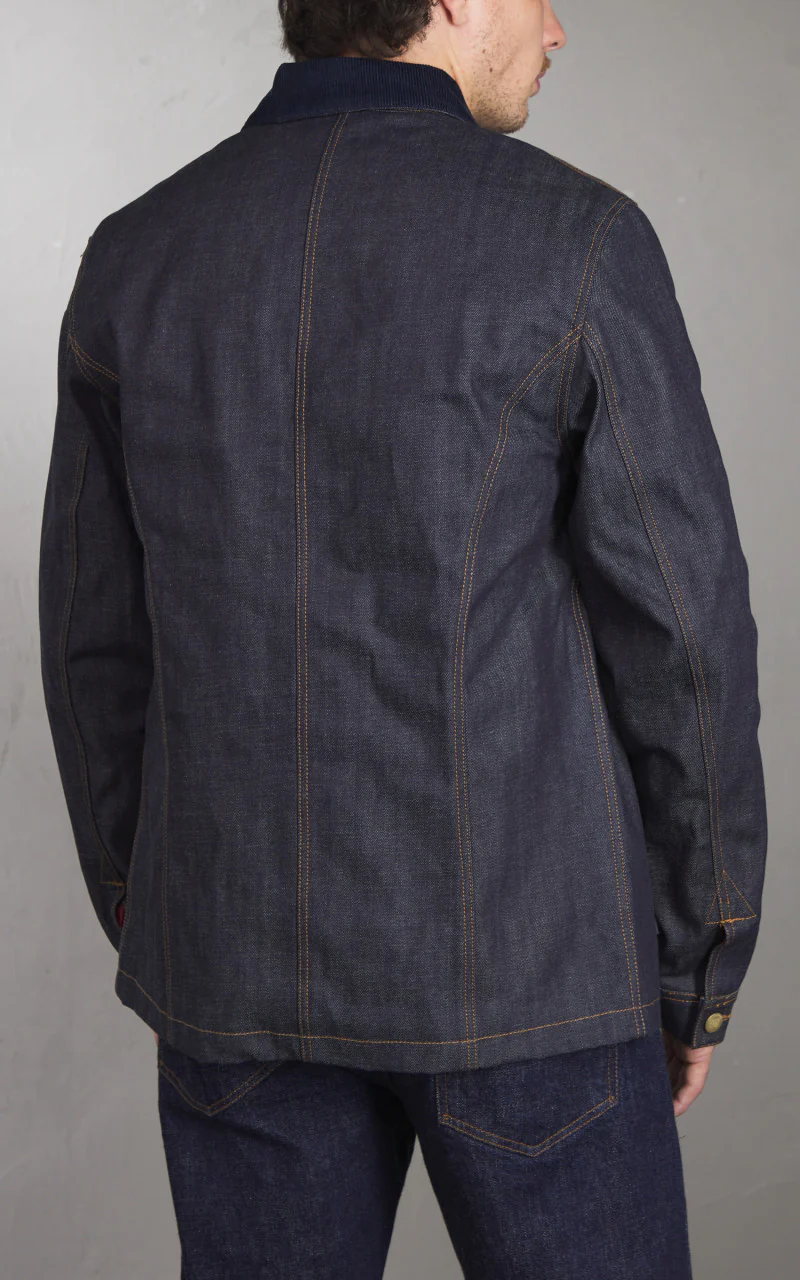Eat Dust Fit 673 Chore Jacket Selvedge Denim Indigo Blue 13.75oz - Image 8