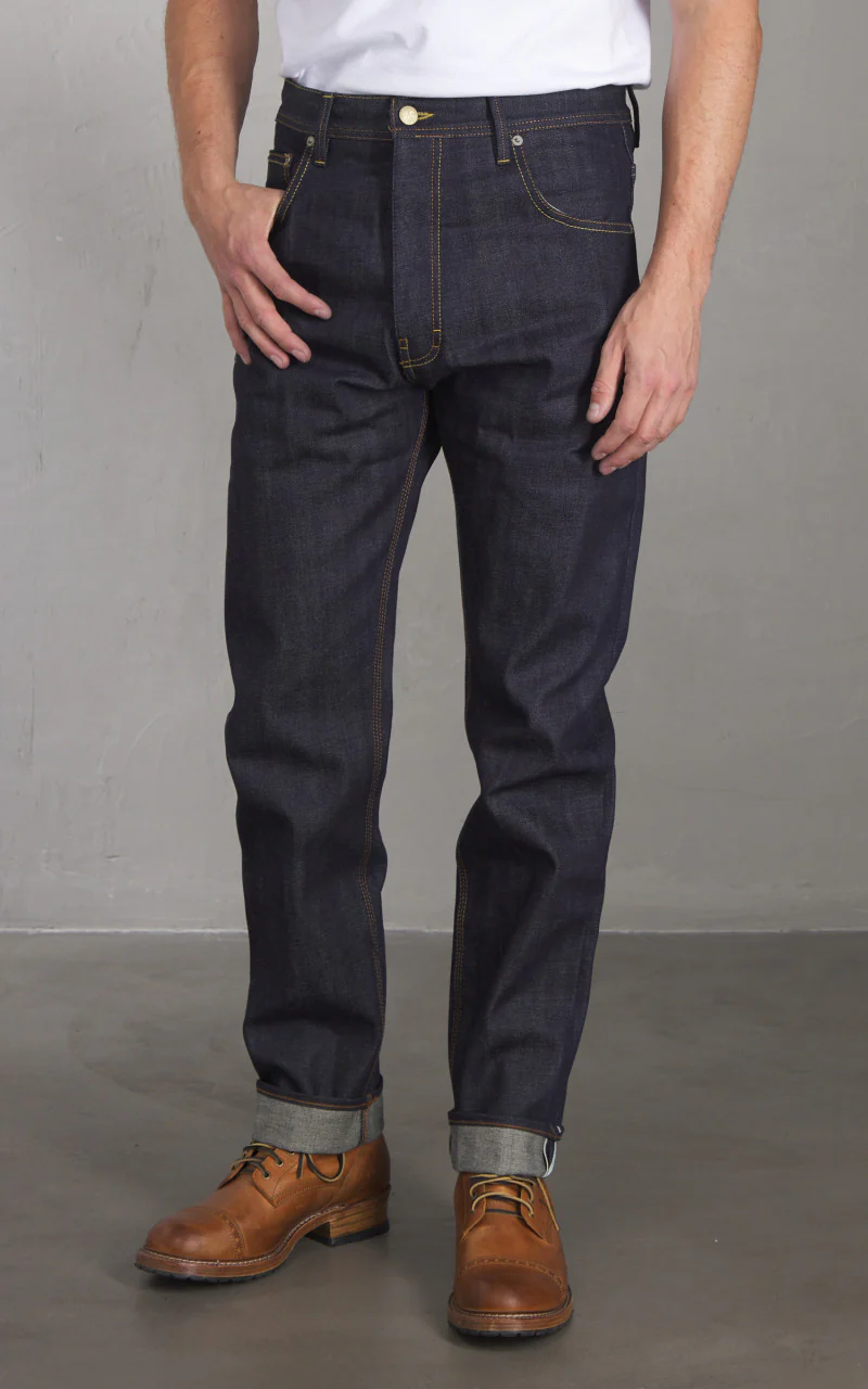 Eat Dust Fit 73 Loose Tapered Selvedge Denim Indigo Blue 13oz - Image 4