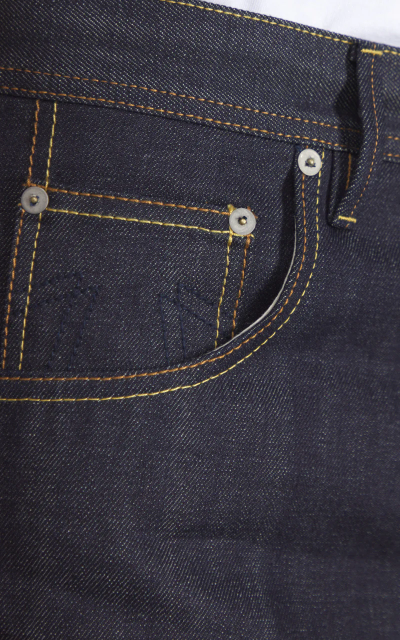 Eat Dust Fit 73 Loose Tapered Selvedge Denim Indigo Blue 13oz - Image 5