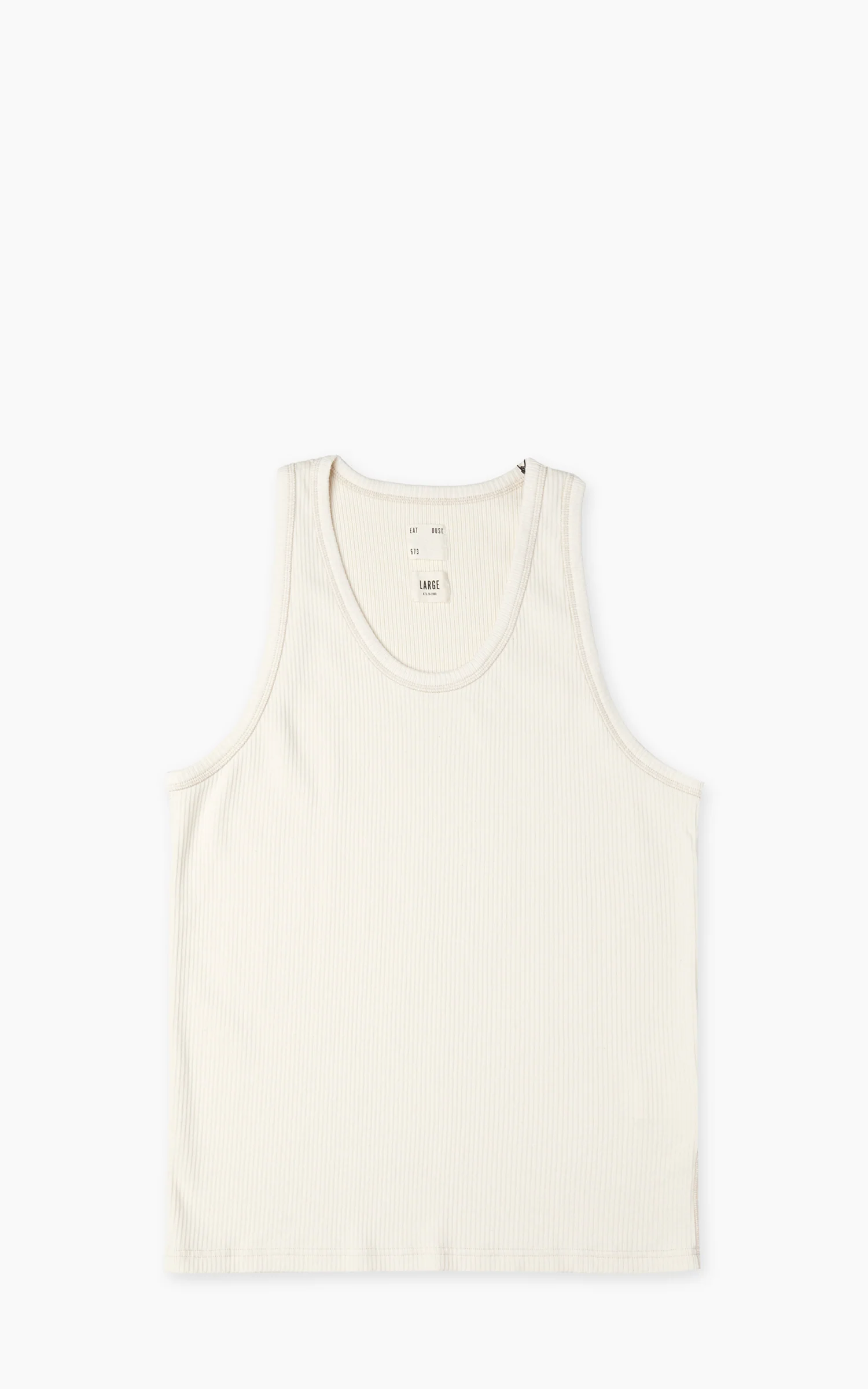 Eat Dust Tank Top Military Rib Ecru