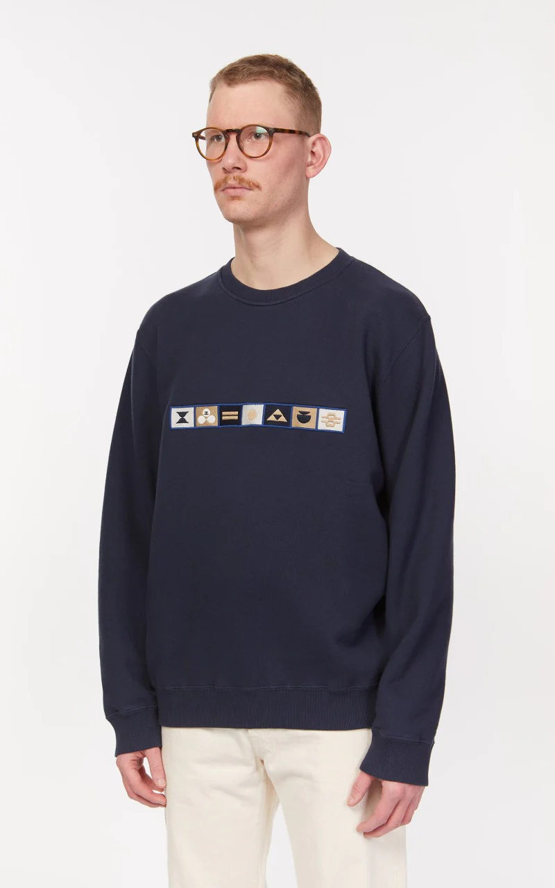 Edwin Karma Heavy Felpa Sweat Navy Blazer - Image 4