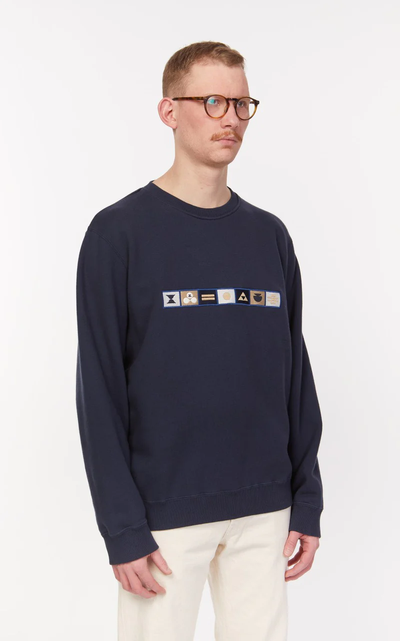 Edwin Karma Heavy Felpa Sweat Navy Blazer - Image 5