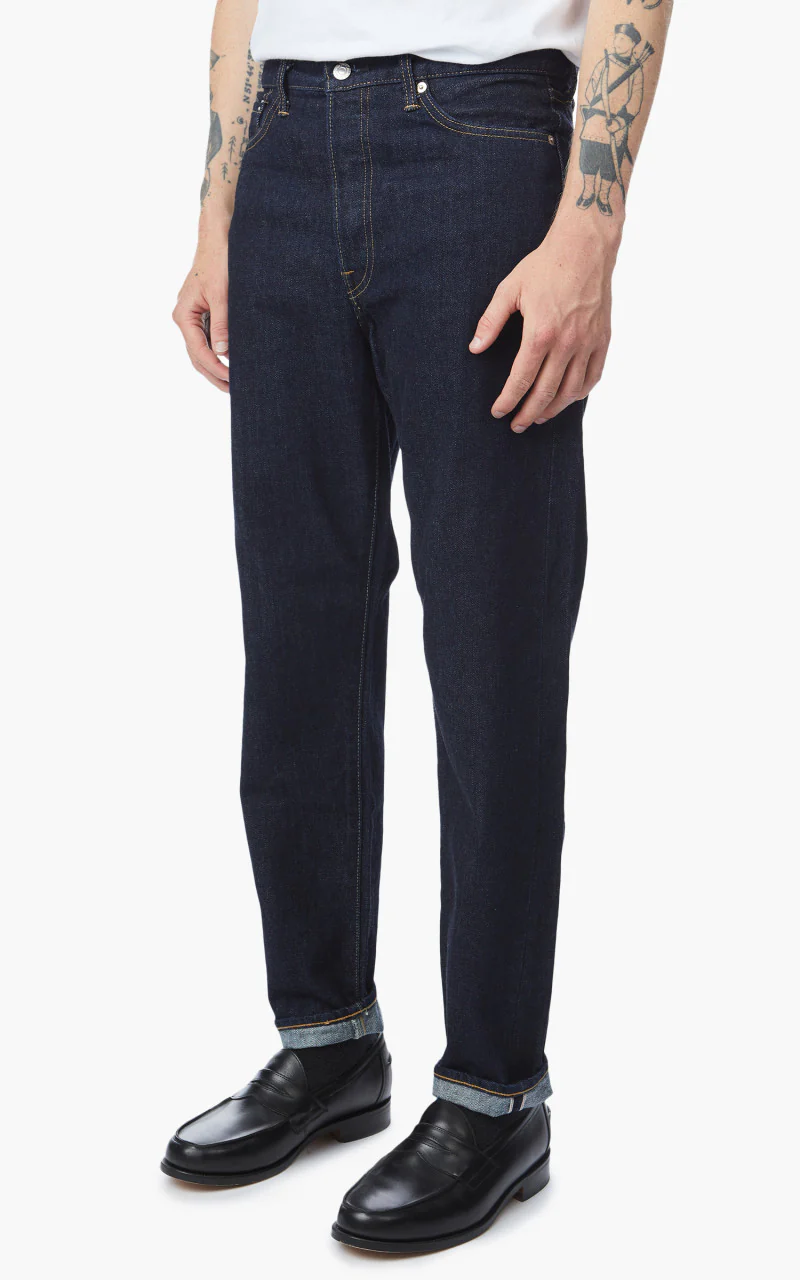 Edwin Loose Tapered "Made in Japan" 14oz Kurabo Red Selvage Denim Blue Rinsed - Image 3
