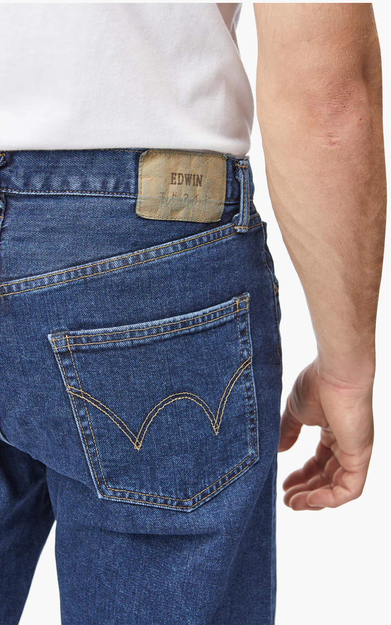 Edwin Loose Tapered "Made in Japan" Yoshiko Left Hand Denim Blue Washed - Image 6