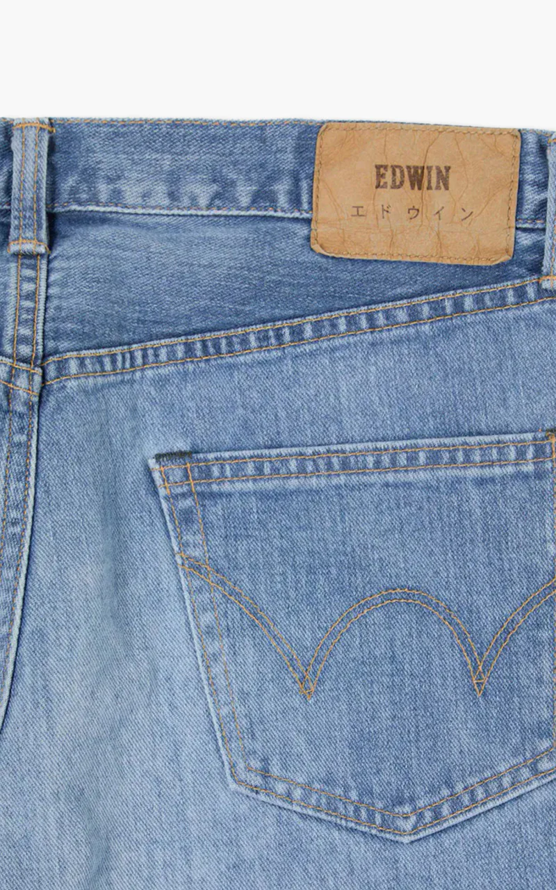 Edwin Regular Tapered "Made in Japan" 12.6oz Yoshiko Left Hand Denim Blue Light Used - Image 4