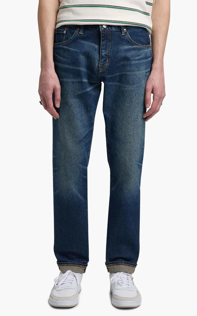 Edwin Regular Tapered "Made in Japan" Kaihara 12.5oz Blue Mid Dark Used - Image 2