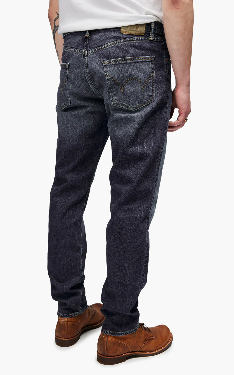 Edwin Regular Tapered "Made in Japan" Kaihara Pure Indigo Stretch Denim 13oz Blue Dark Used - Image 5
