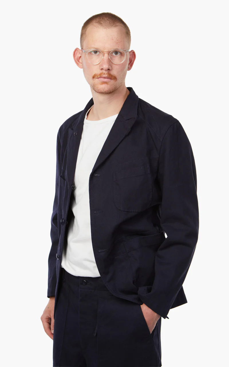 Engineered Garments Bedford Jacket Cotton Heavy Twill Dark Navy - Image 9