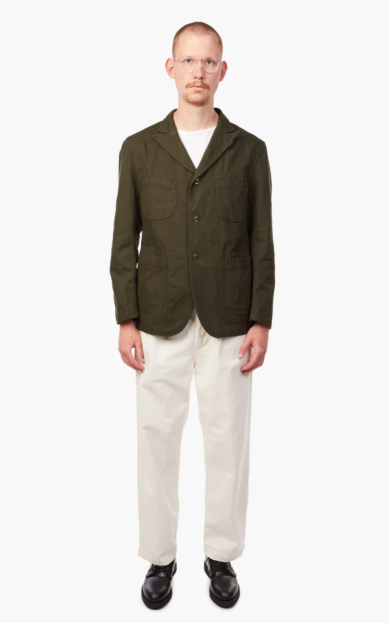 Engineered Garments Bedford Jacket Cotton Heavy Twill Olive - Image 2