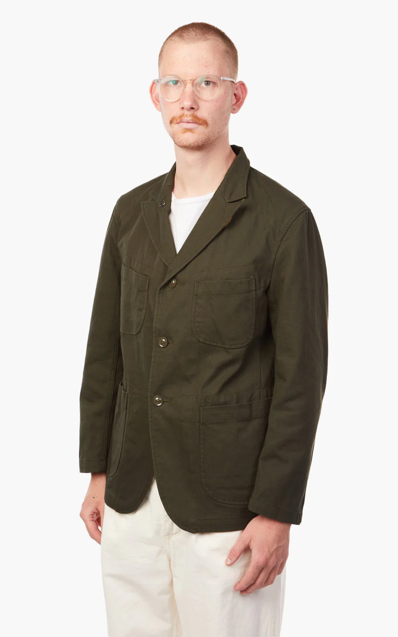 Engineered Garments Bedford Jacket Cotton Heavy Twill Olive - Image 3