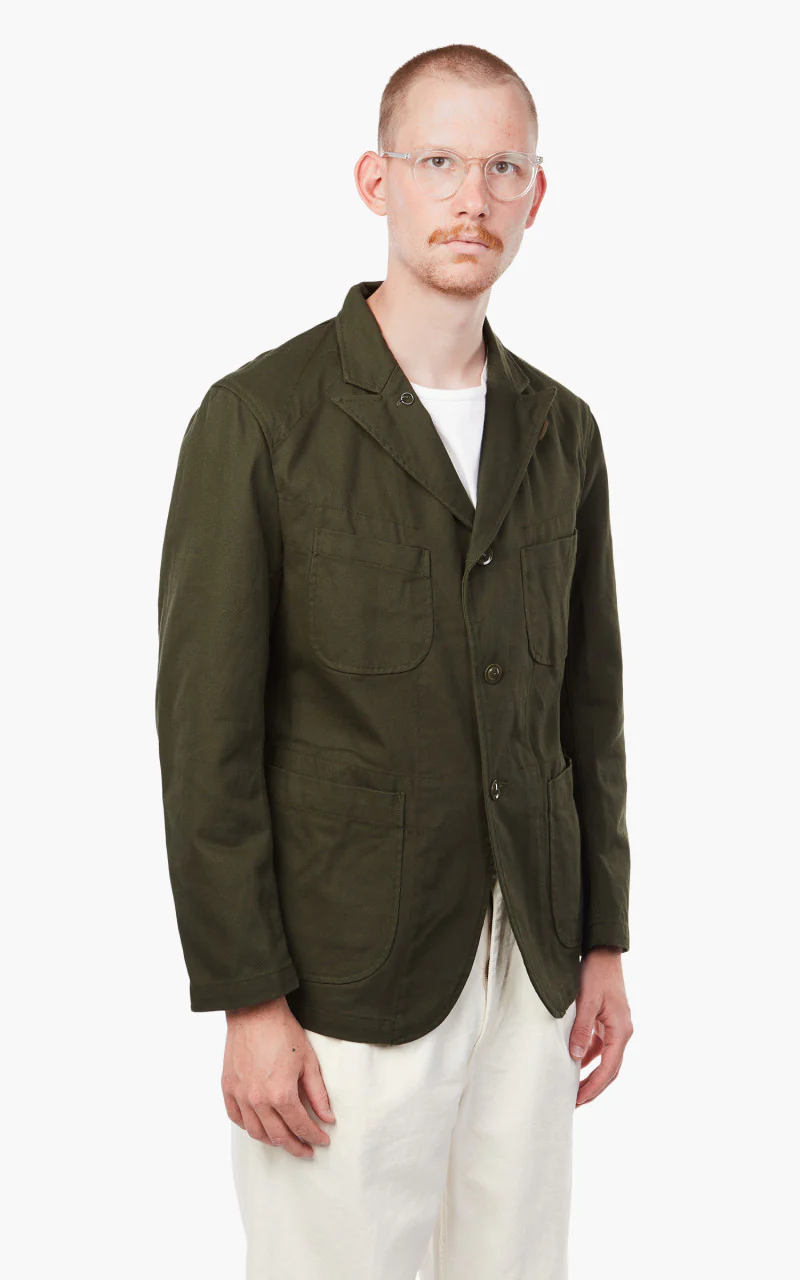 Engineered Garments Bedford Jacket Cotton Heavy Twill Olive - Image 4