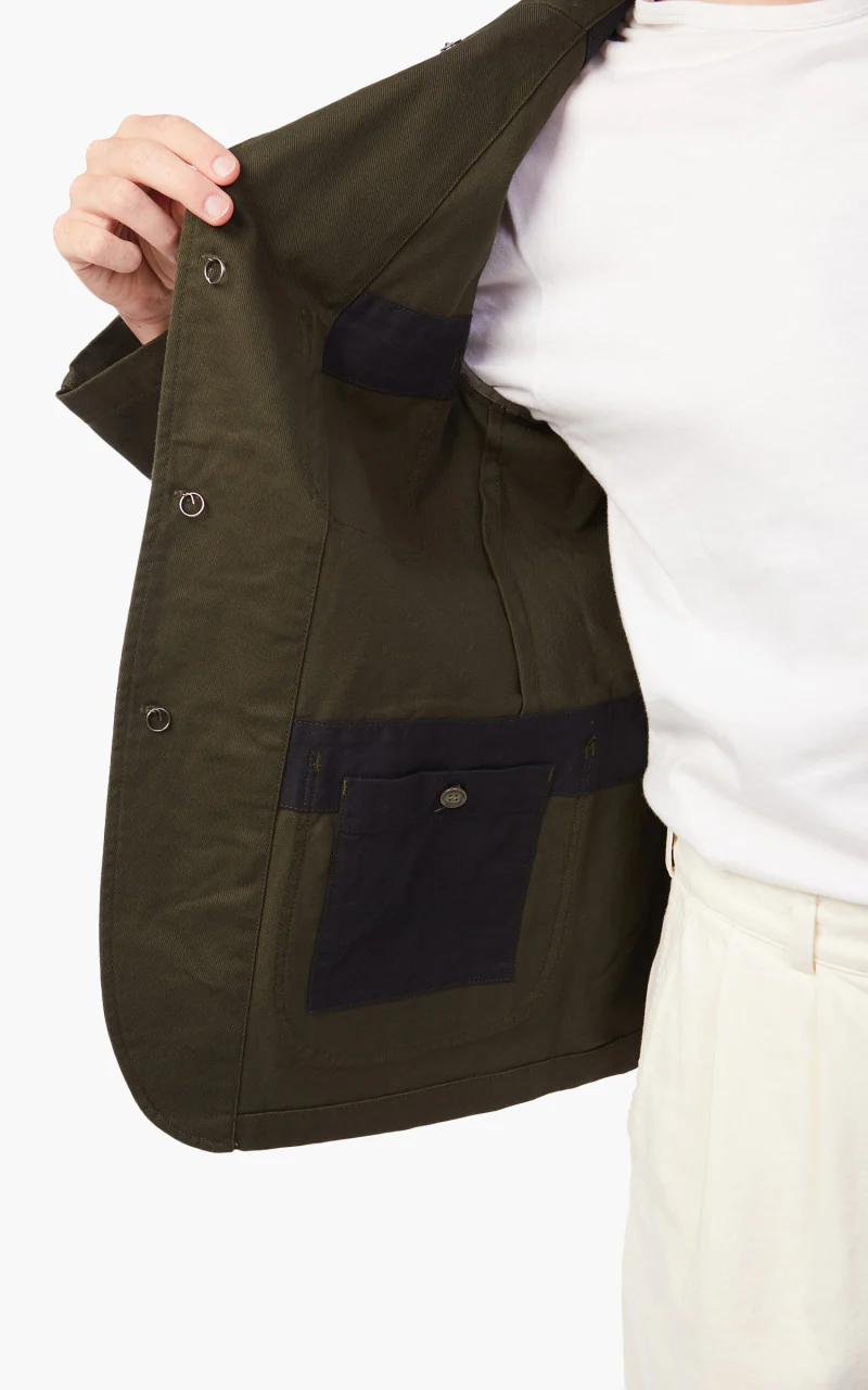 Engineered Garments Bedford Jacket Cotton Heavy Twill Olive - Image 7