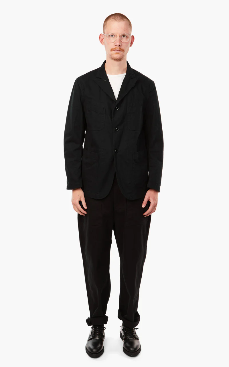 Engineered Garments Bedford Jacket Cotton Herringbone Twill Black - Image 2