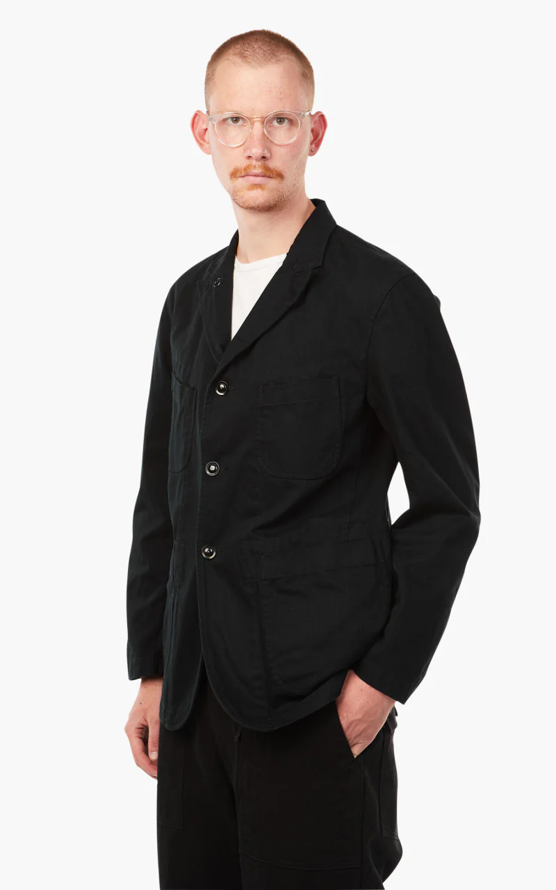 Engineered Garments Bedford Jacket Cotton Herringbone Twill Black - Image 3