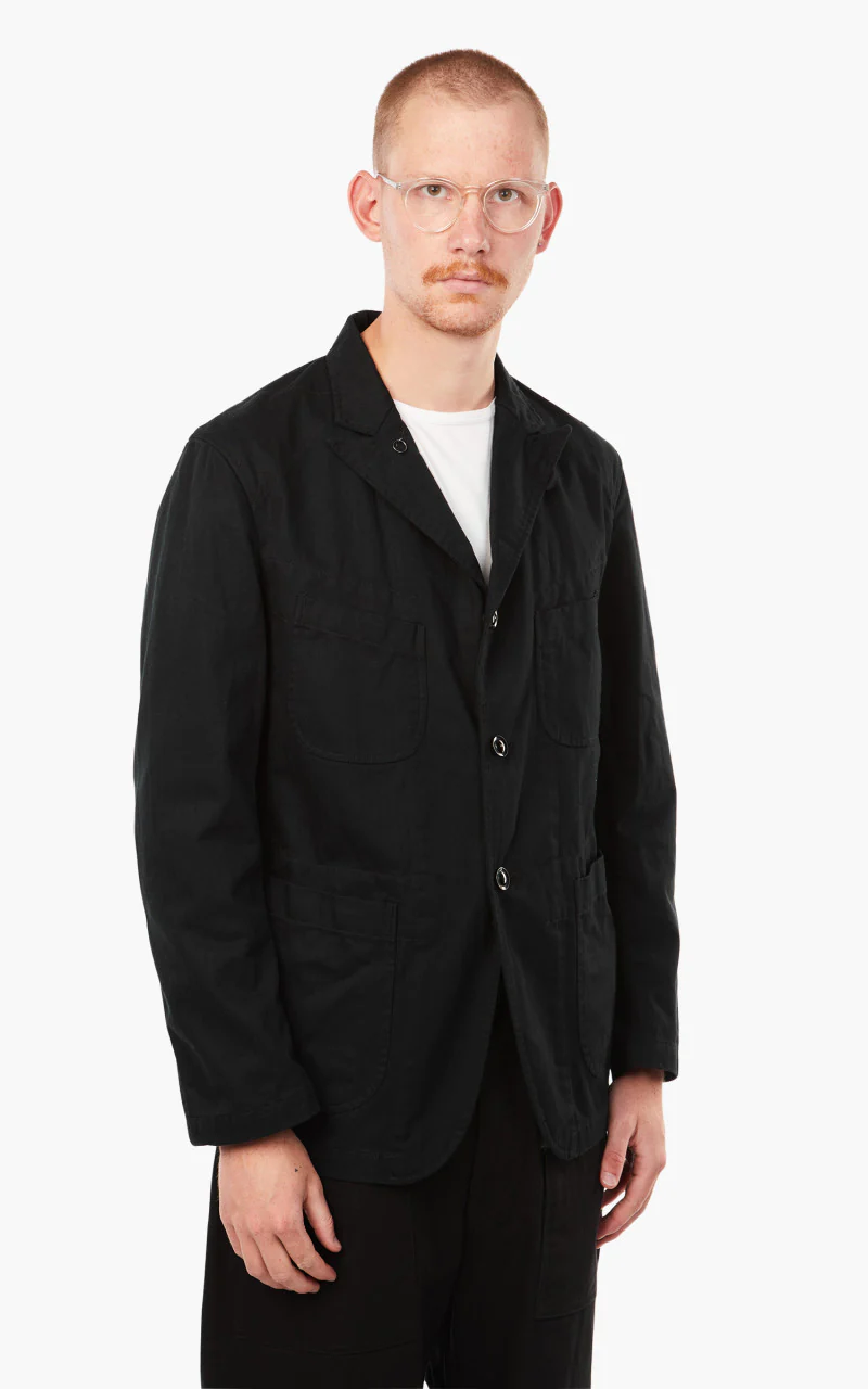 Engineered Garments Bedford Jacket Cotton Herringbone Twill Black - Image 5