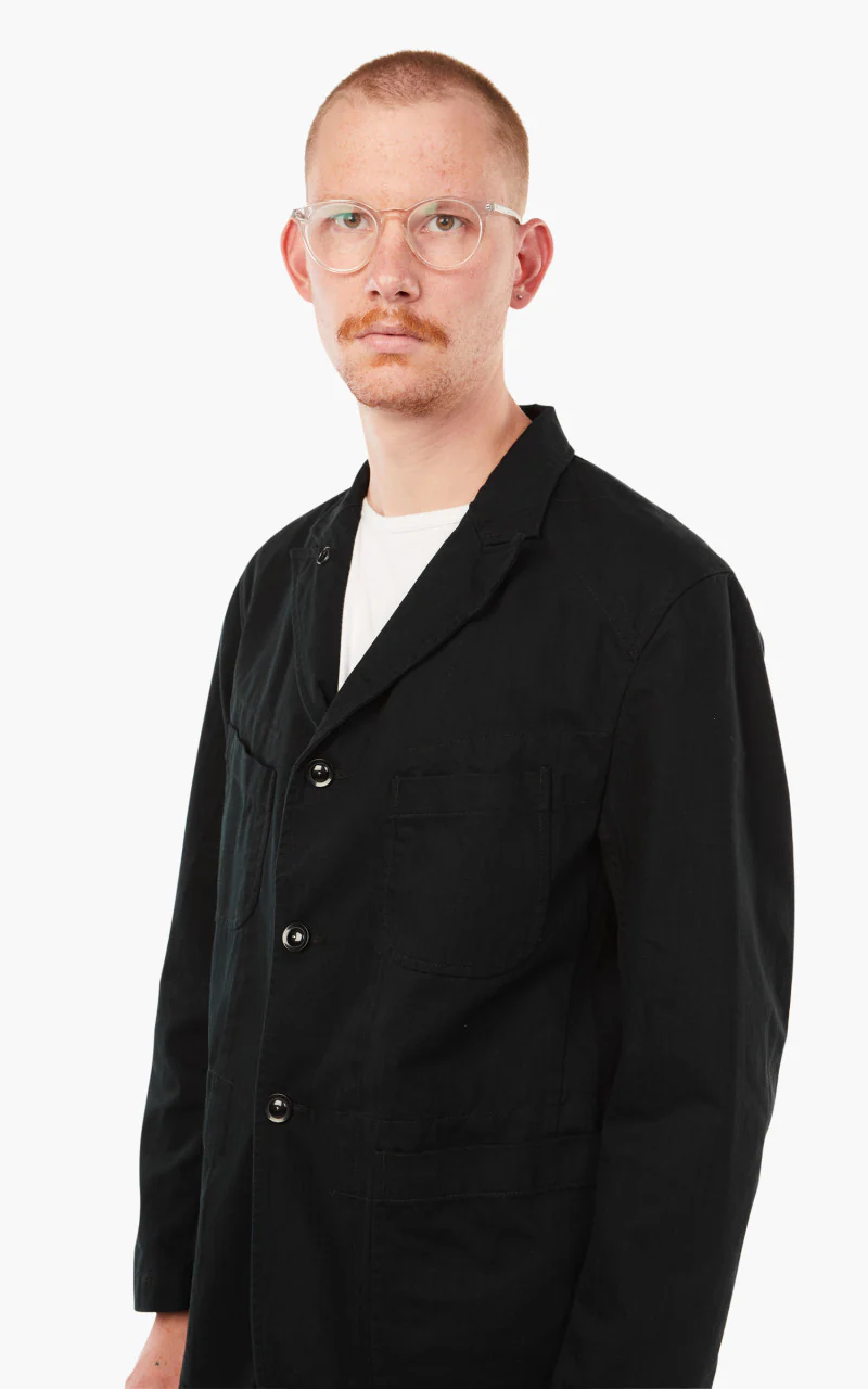Engineered Garments Bedford Jacket Cotton Herringbone Twill Black - Image 7