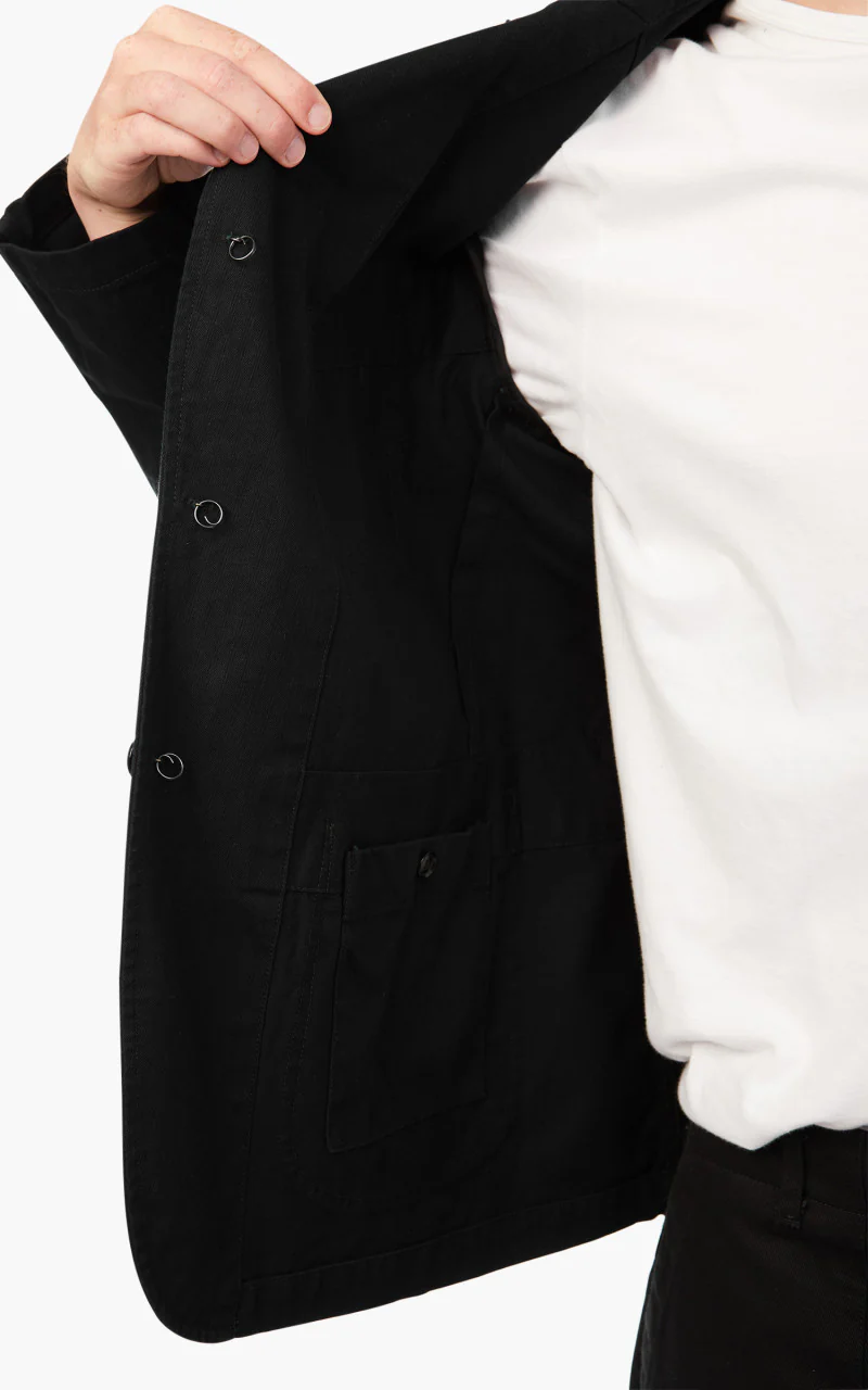 Engineered Garments Bedford Jacket Cotton Herringbone Twill Black - Image 8