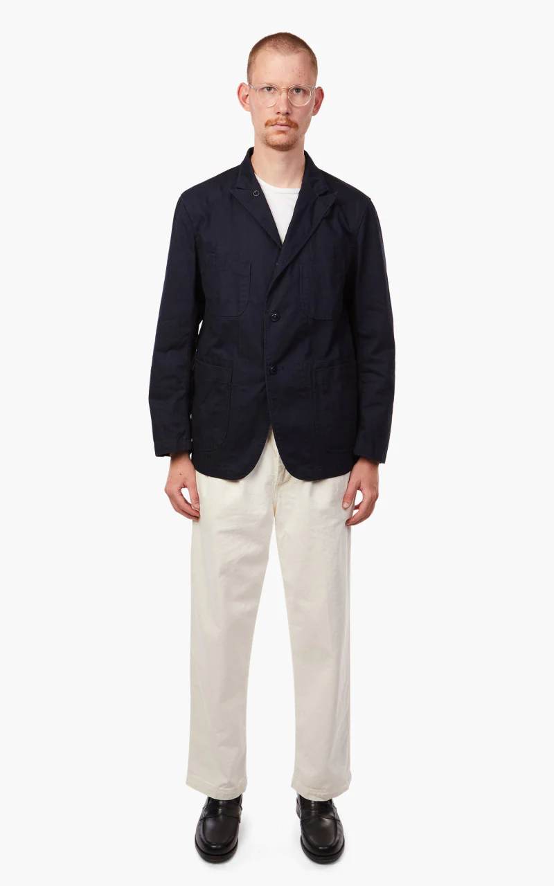 Engineered Garments Bedford Jacket Cotton Herringbone Twill Dark Navy - Image 2