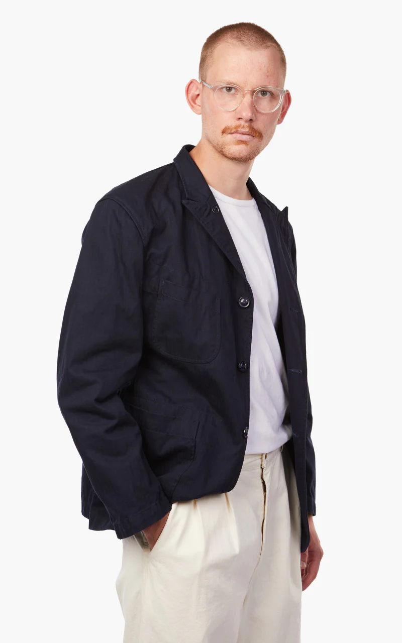 Engineered Garments Bedford Jacket Cotton Herringbone Twill Dark Navy - Image 4