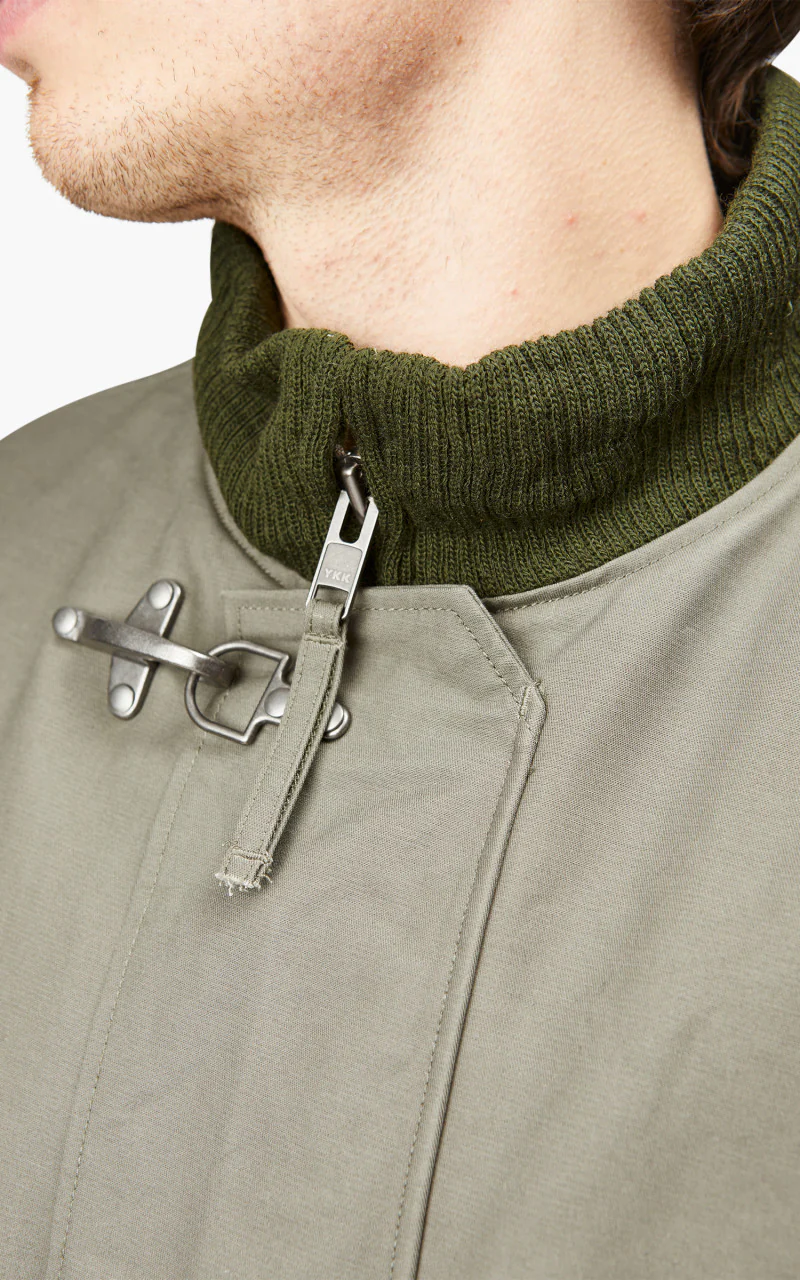 Engineered Garments Deck Jacket Cotton Double Cloth Olive - Image 6
